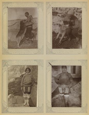 (DENMARK--GREENLAND) Amateurs album with approx. 200 photographs of indiginous people, landscapes, and events in Greenland.